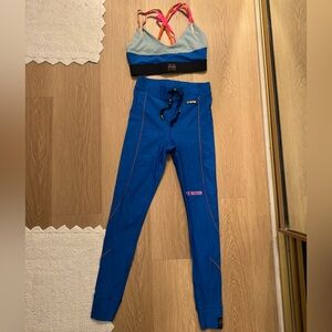 P.E Nation Blue Activewear Set with Pink Accents
